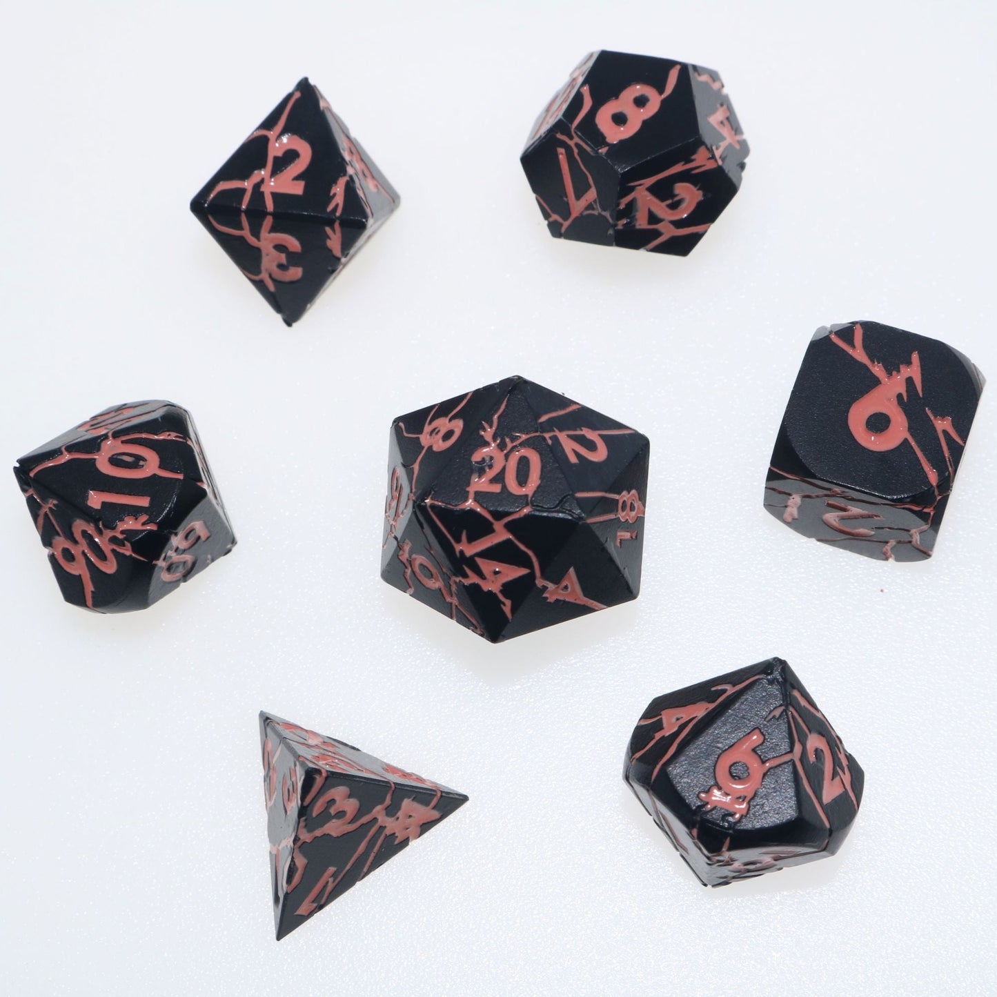 Corrupted Ebony Dice (set of 7)