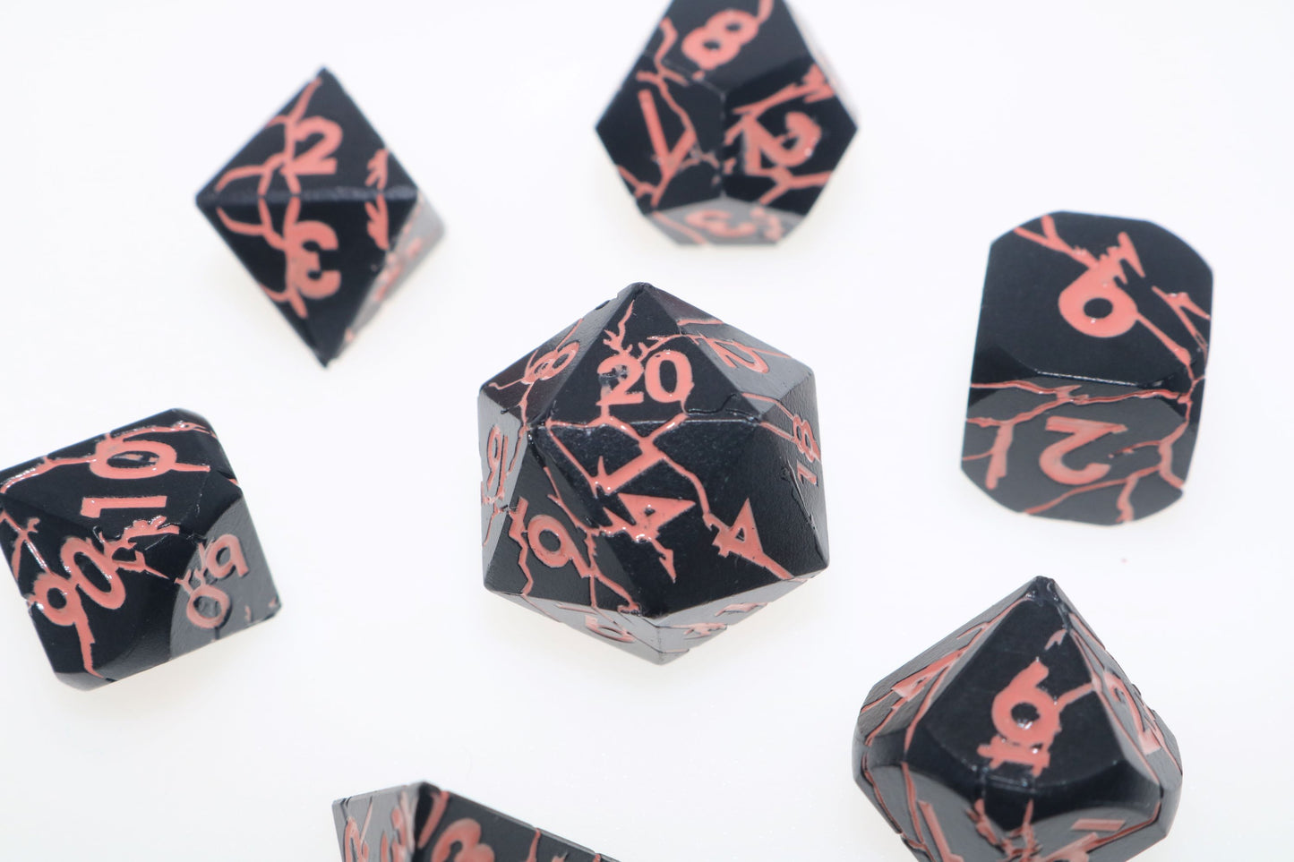 Corrupted Ebony Dice (set of 7)