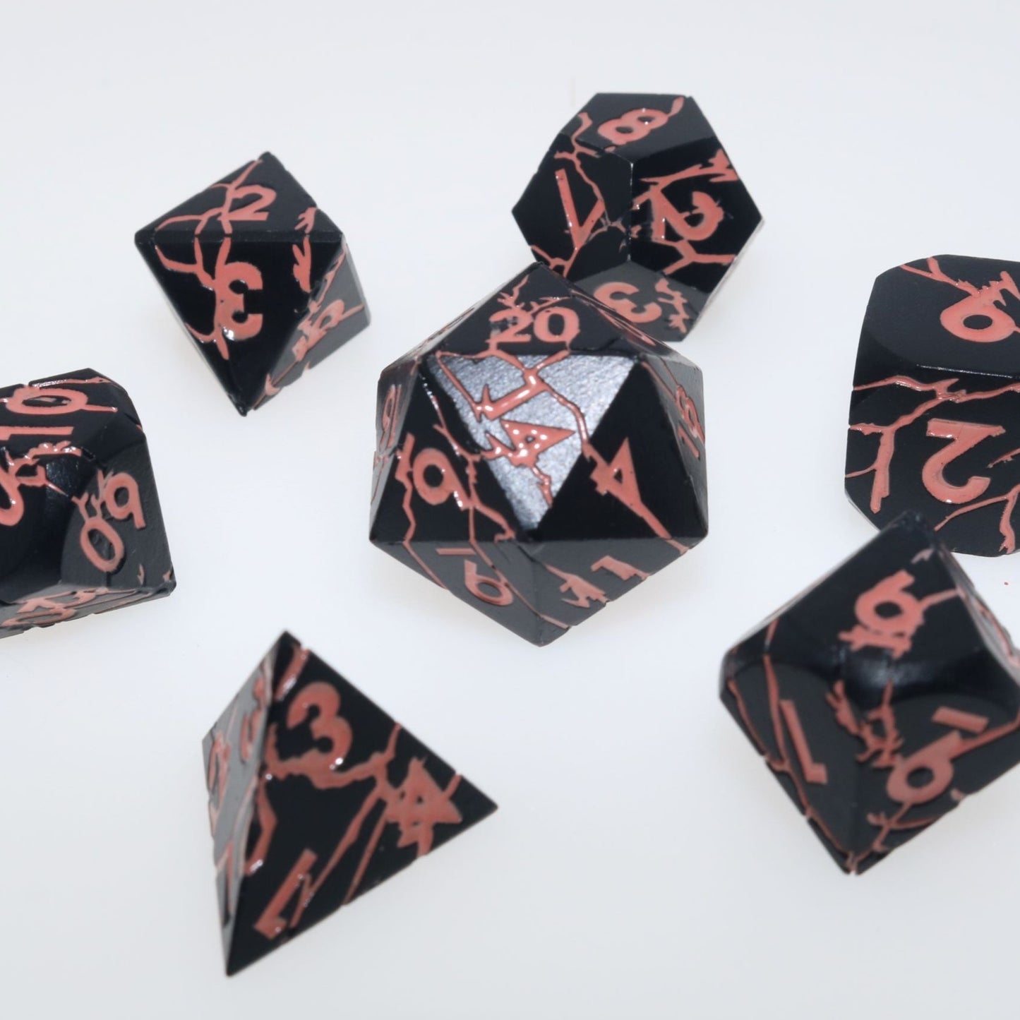 Corrupted Ebony Dice (set of 7)