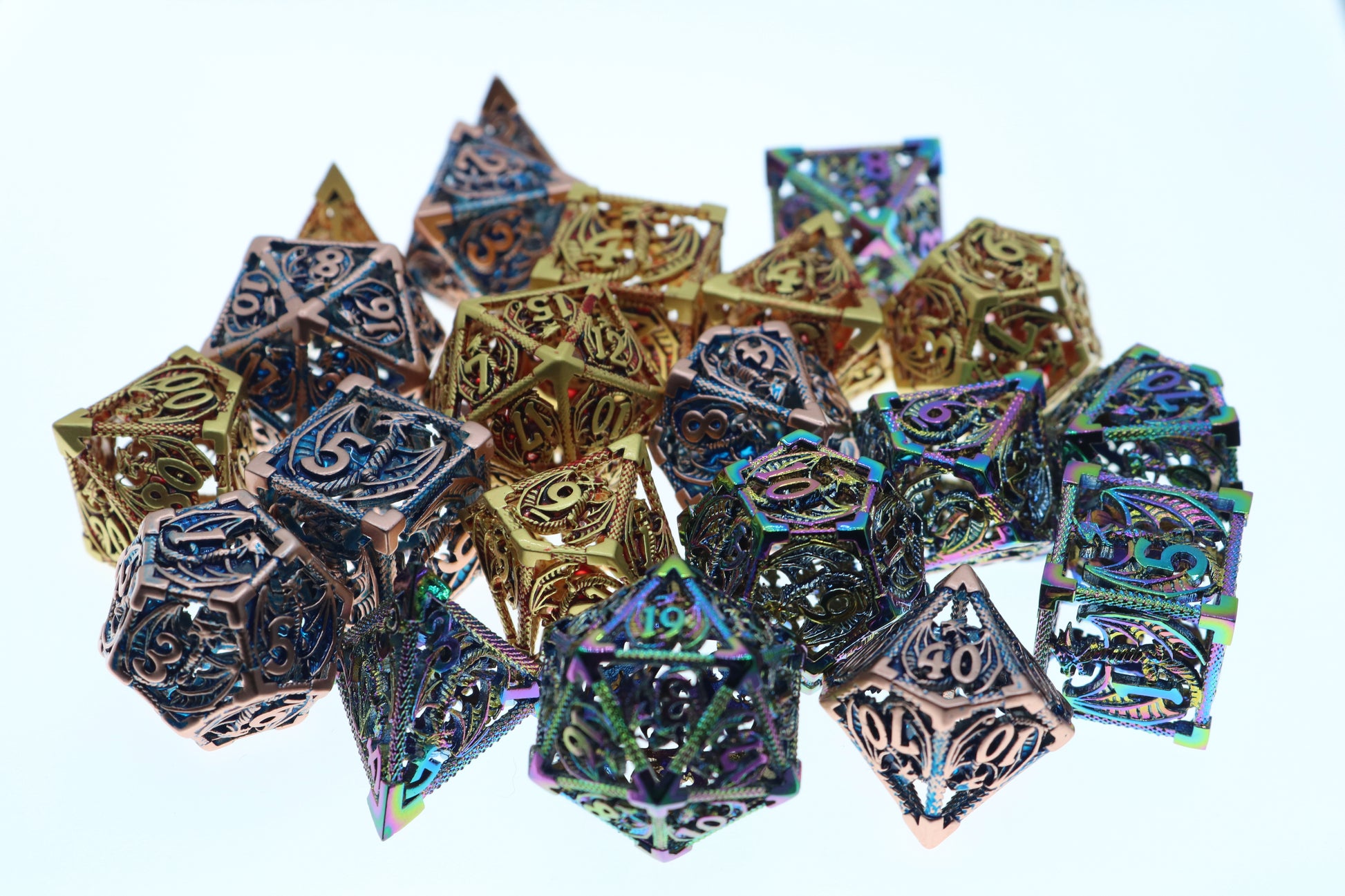 Premium quality hollow dragon dice set