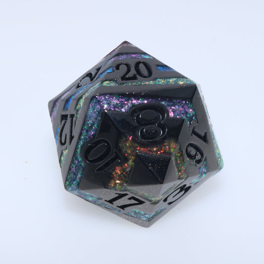 Oversized Moonstone d20 Dice