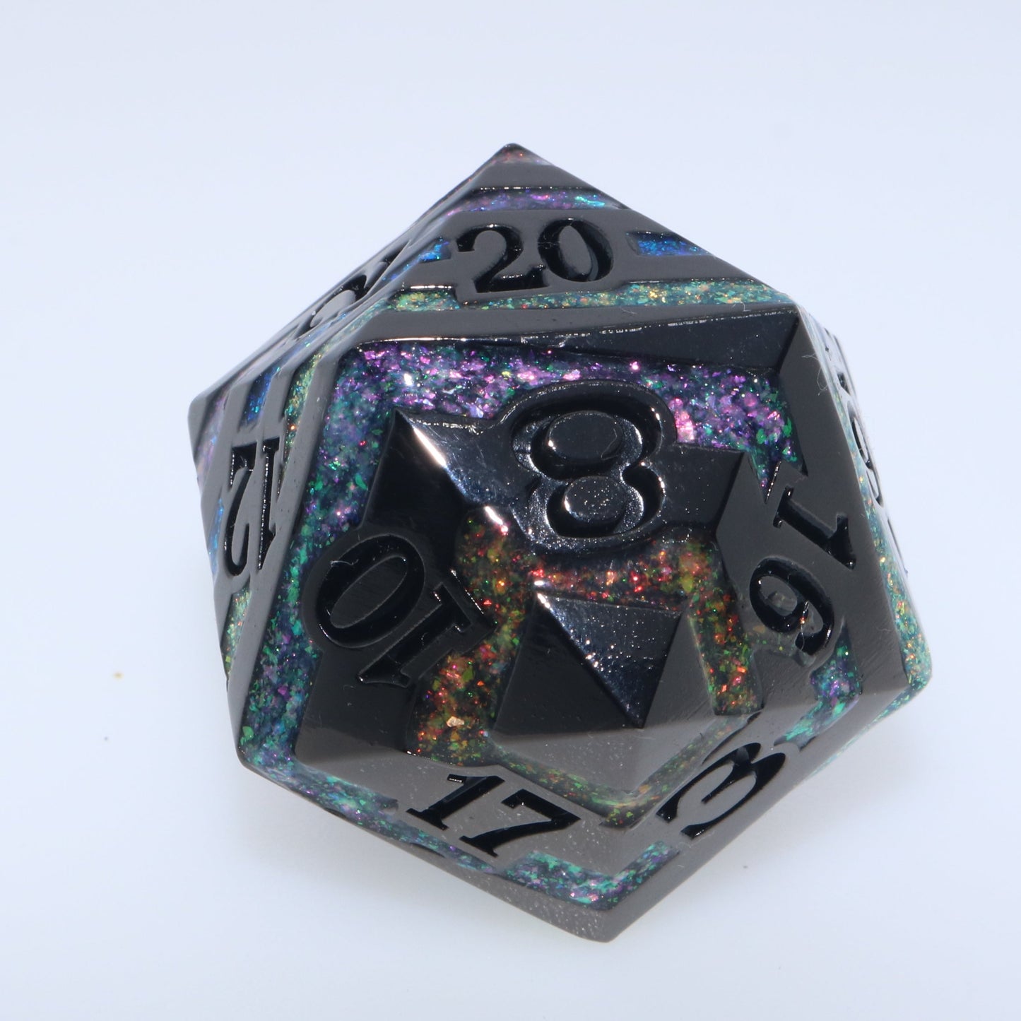 Oversized Moonstone d20 Dice