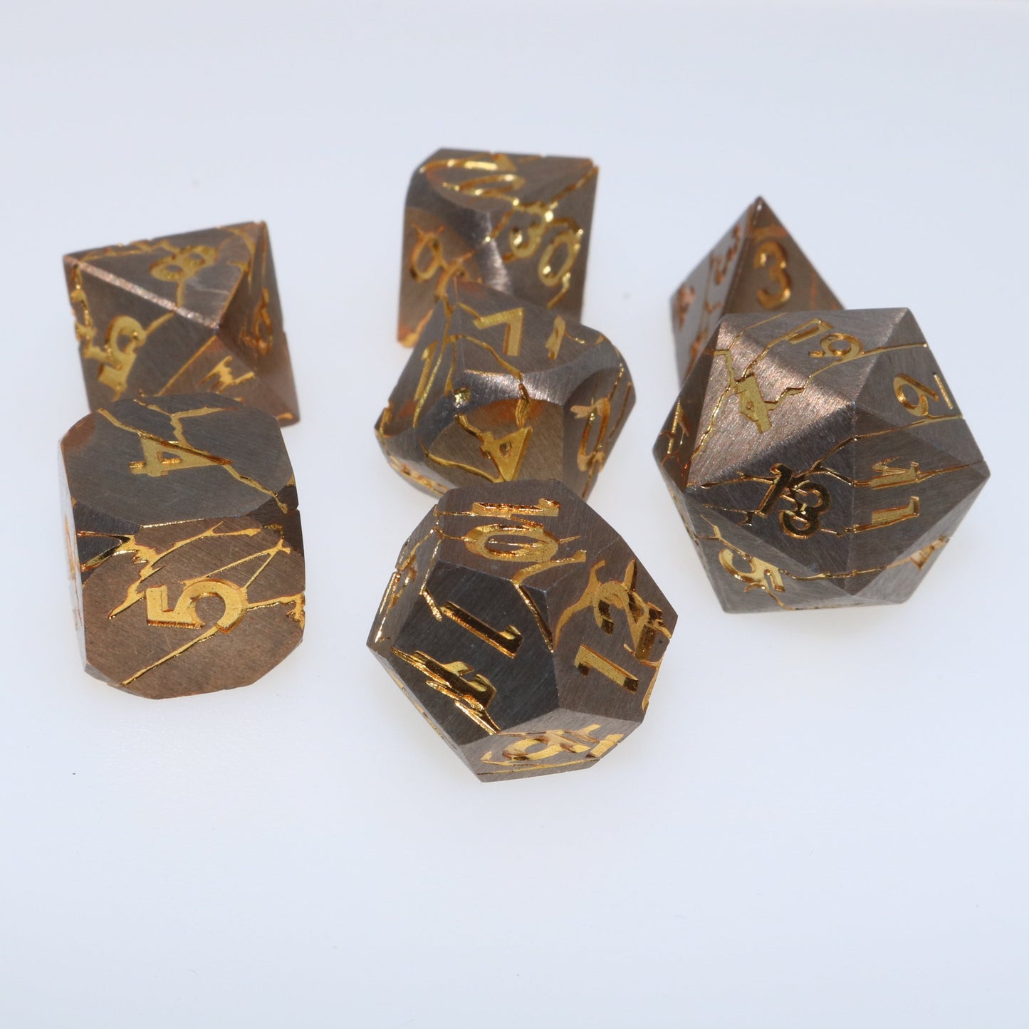 Molten Gold Dice (set of 7)