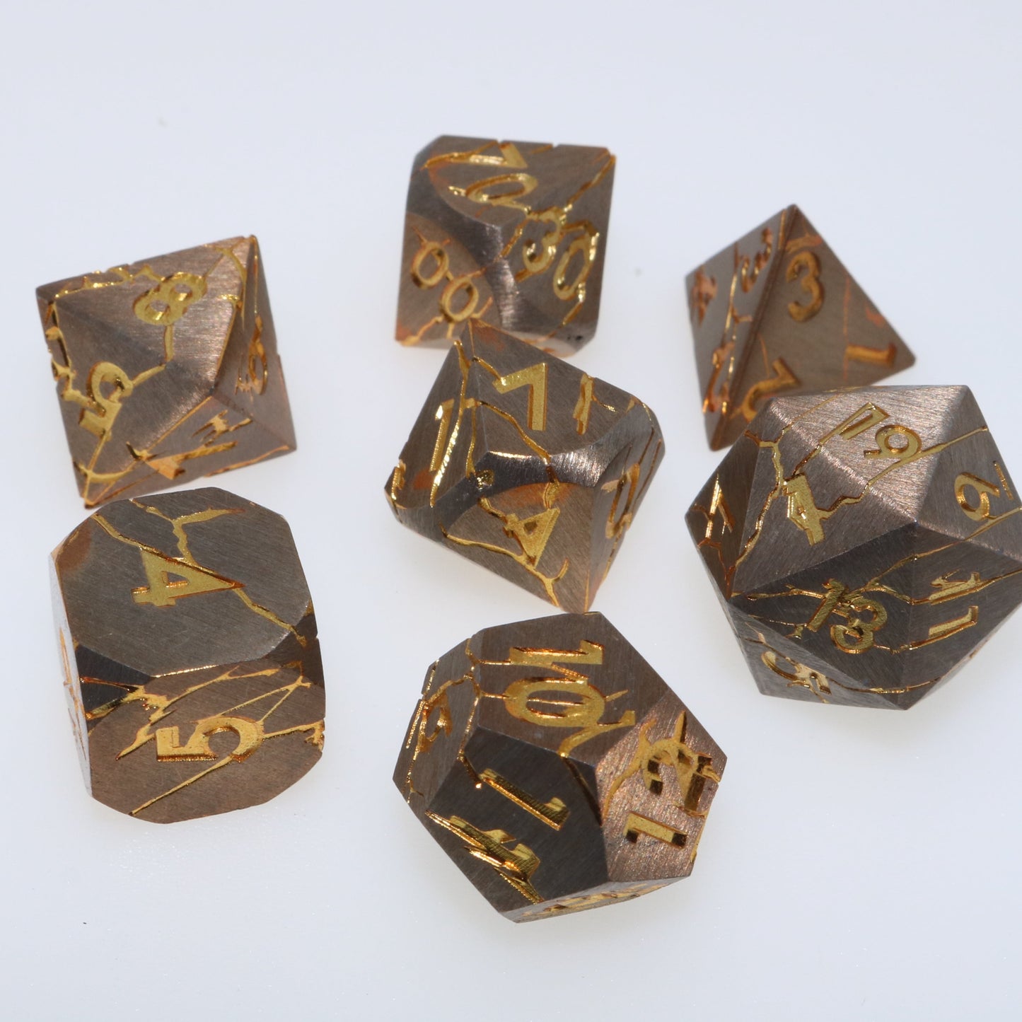 Molten Gold Dice (set of 7)