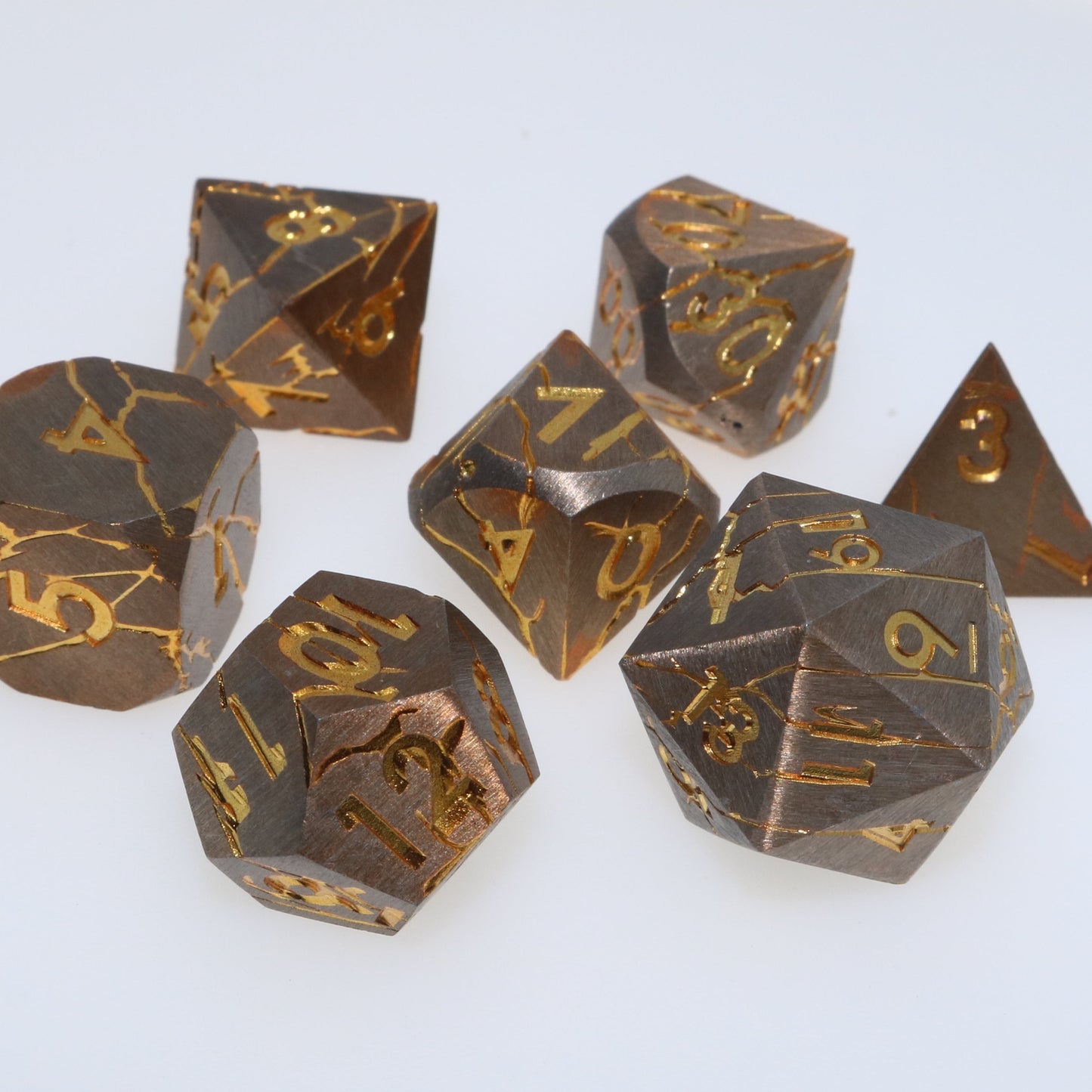 Molten Gold Dice (set of 7)