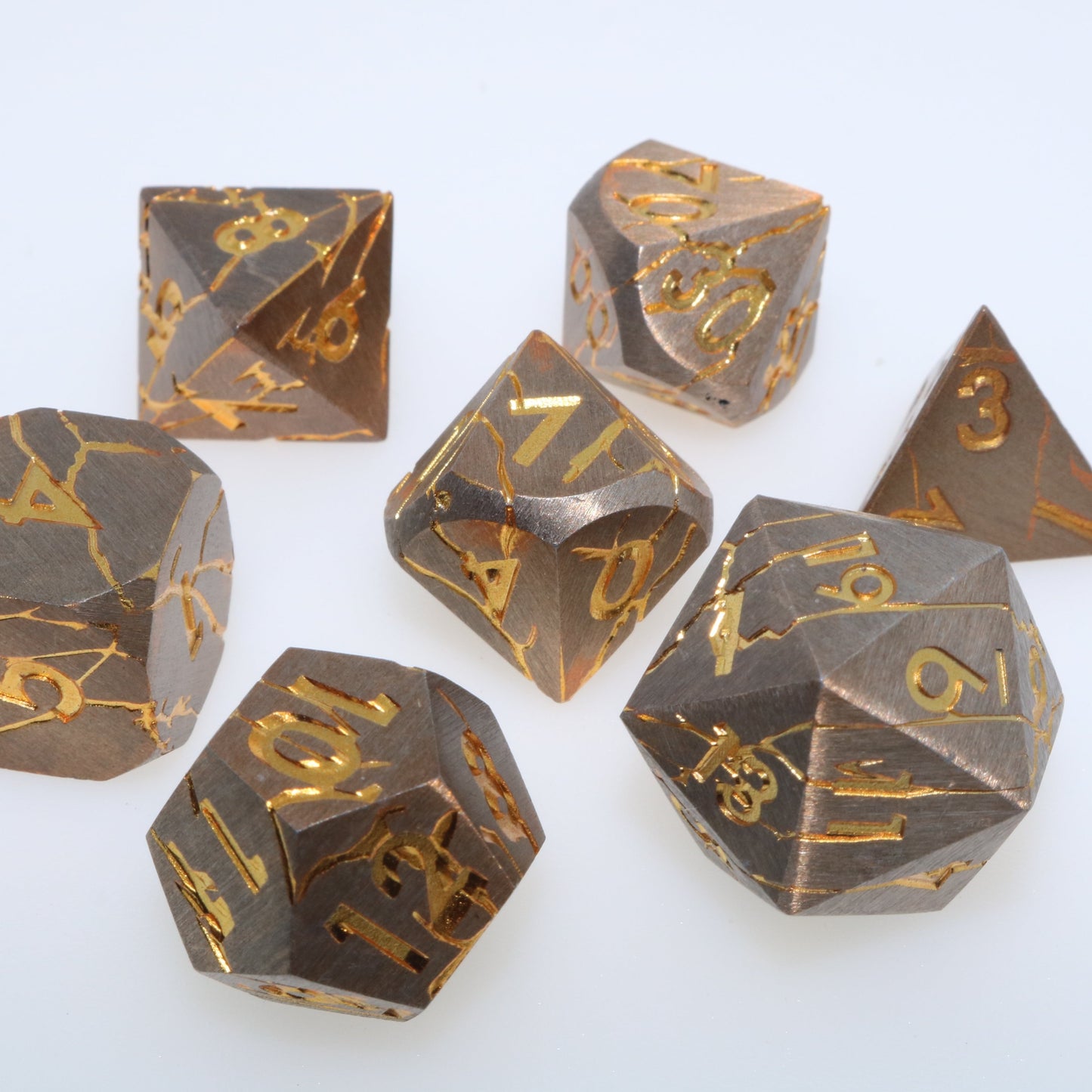 Molten Gold Dice (set of 7)