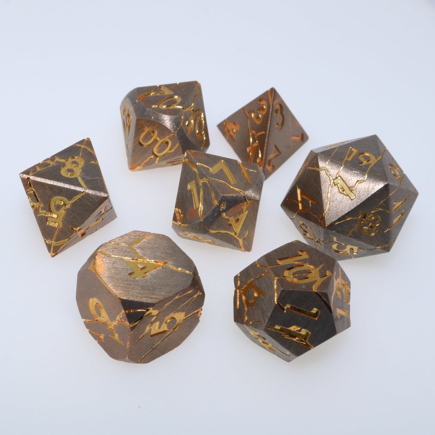 Molten Gold Dice (set of 7)