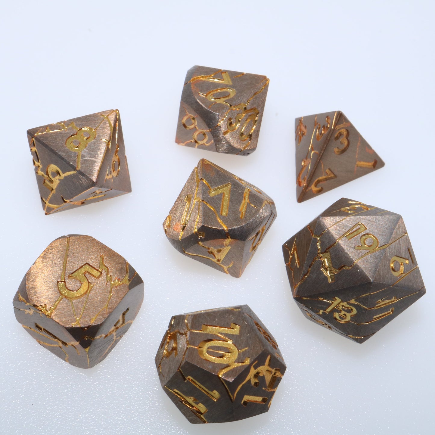Molten Gold Dice (set of 7)