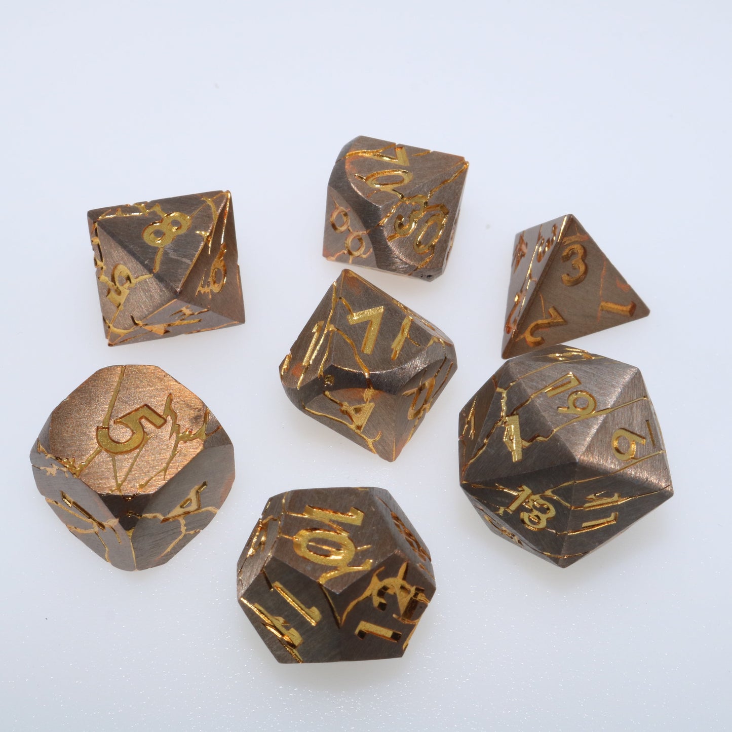 Molten Gold Dice (set of 7)