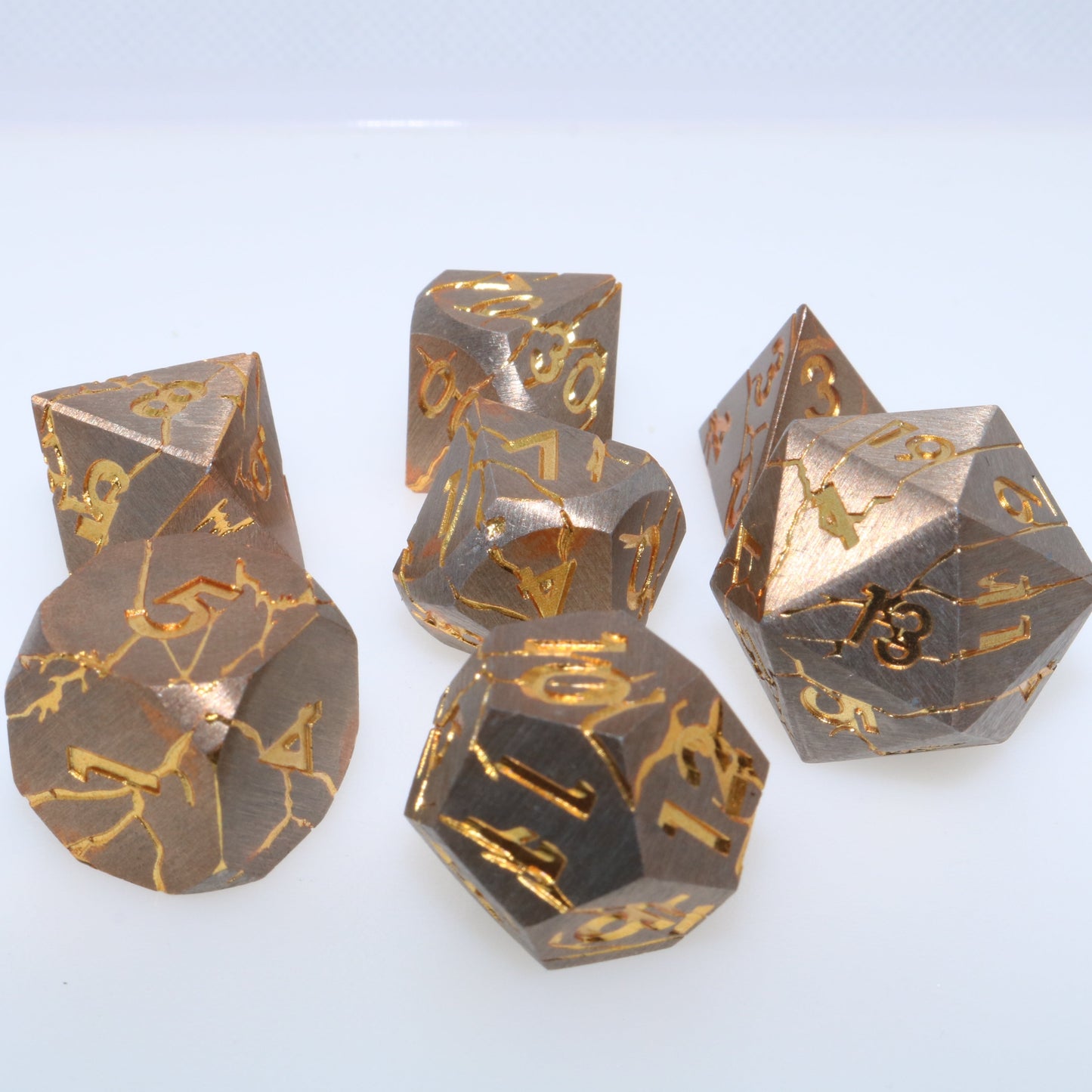Molten Gold Dice (set of 7)