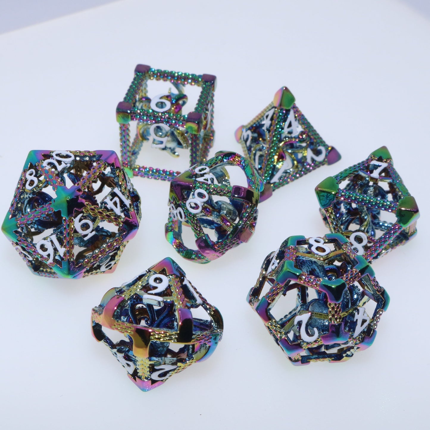Hollow Octopus Figure Dice (set of 7)