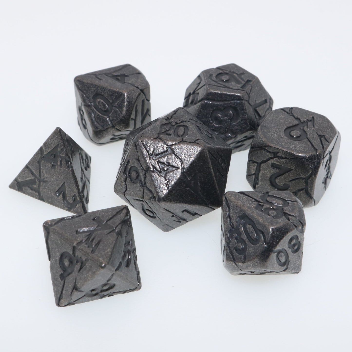 Cracked Stone Dice (set of 7)