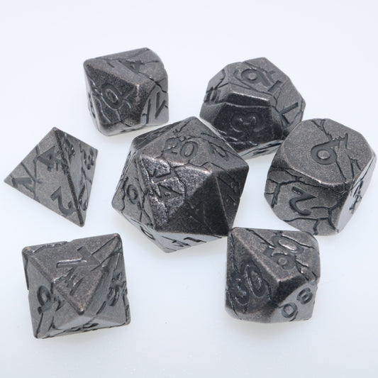 Cracked Stone Dice (set of 7)