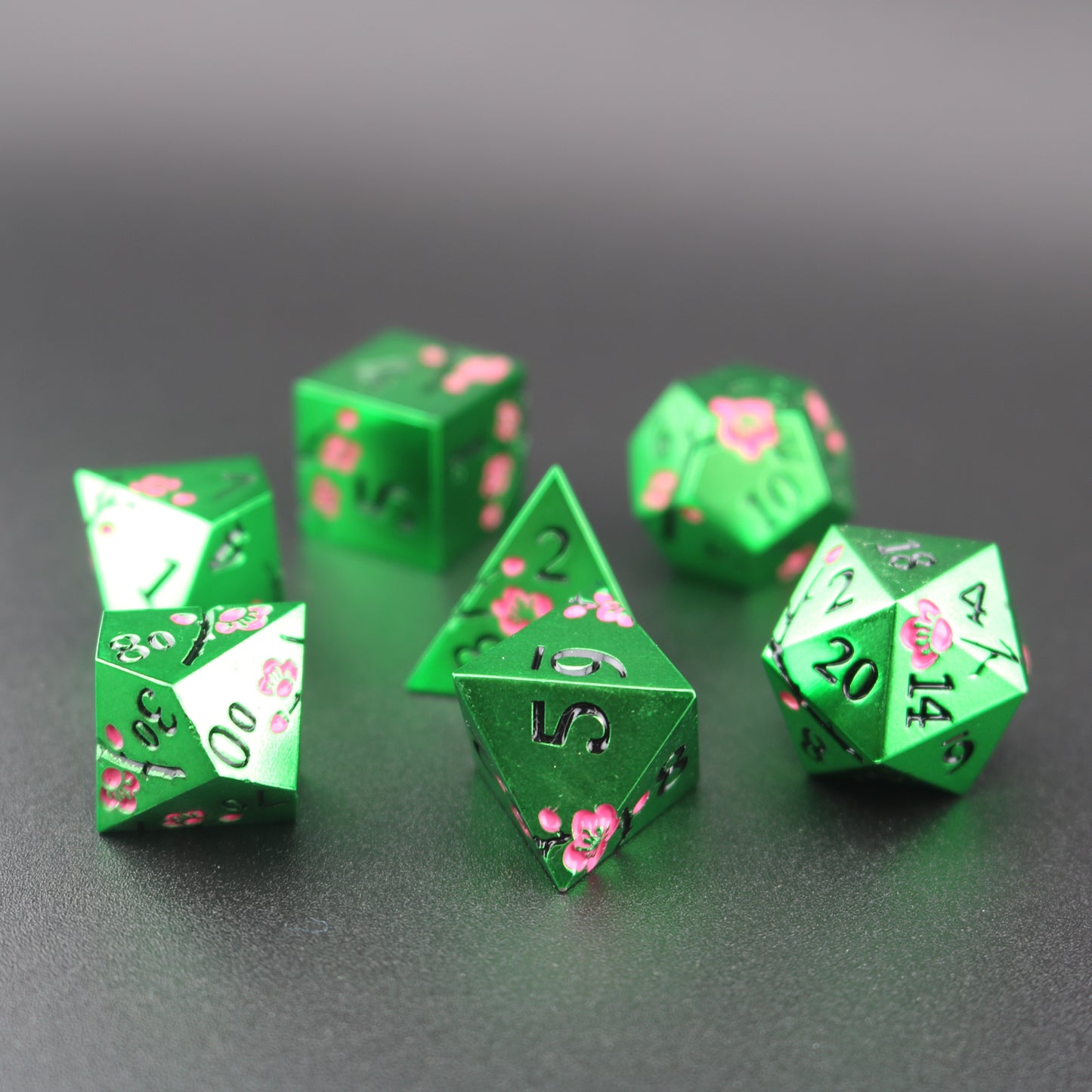 Jade Beetle Bloom Dice (set of 7)