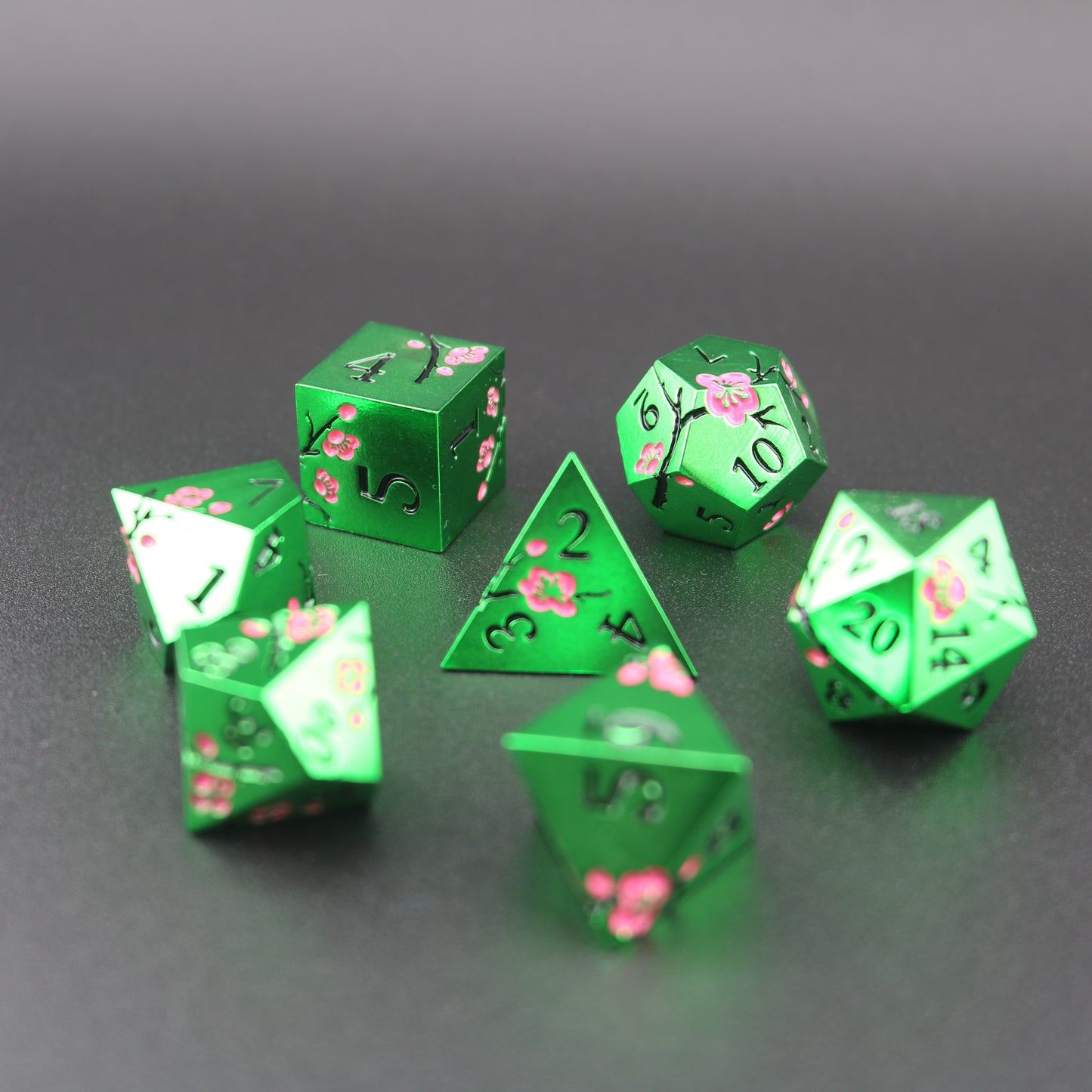 Jade Beetle Bloom Dice (set of 7)
