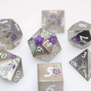 Violet Bloom Dice (set of 7)