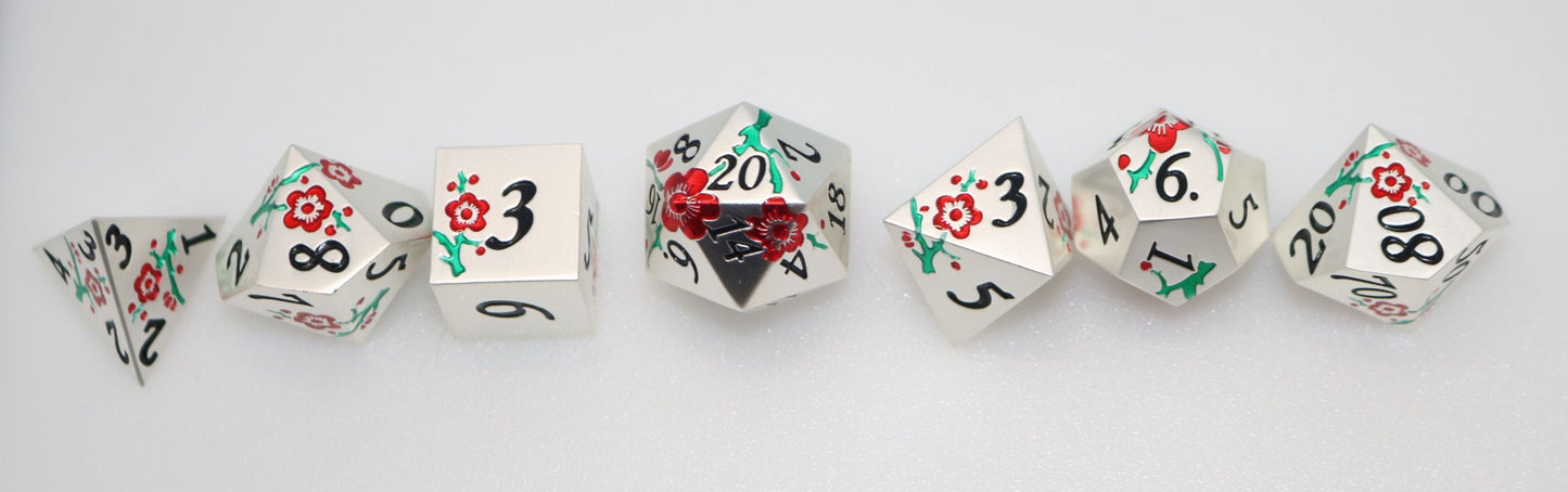 Scarlet Bloom Dice (set of 7)