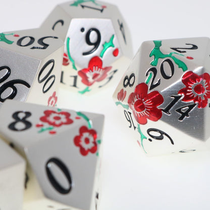 Scarlet Bloom Dice (set of 7)