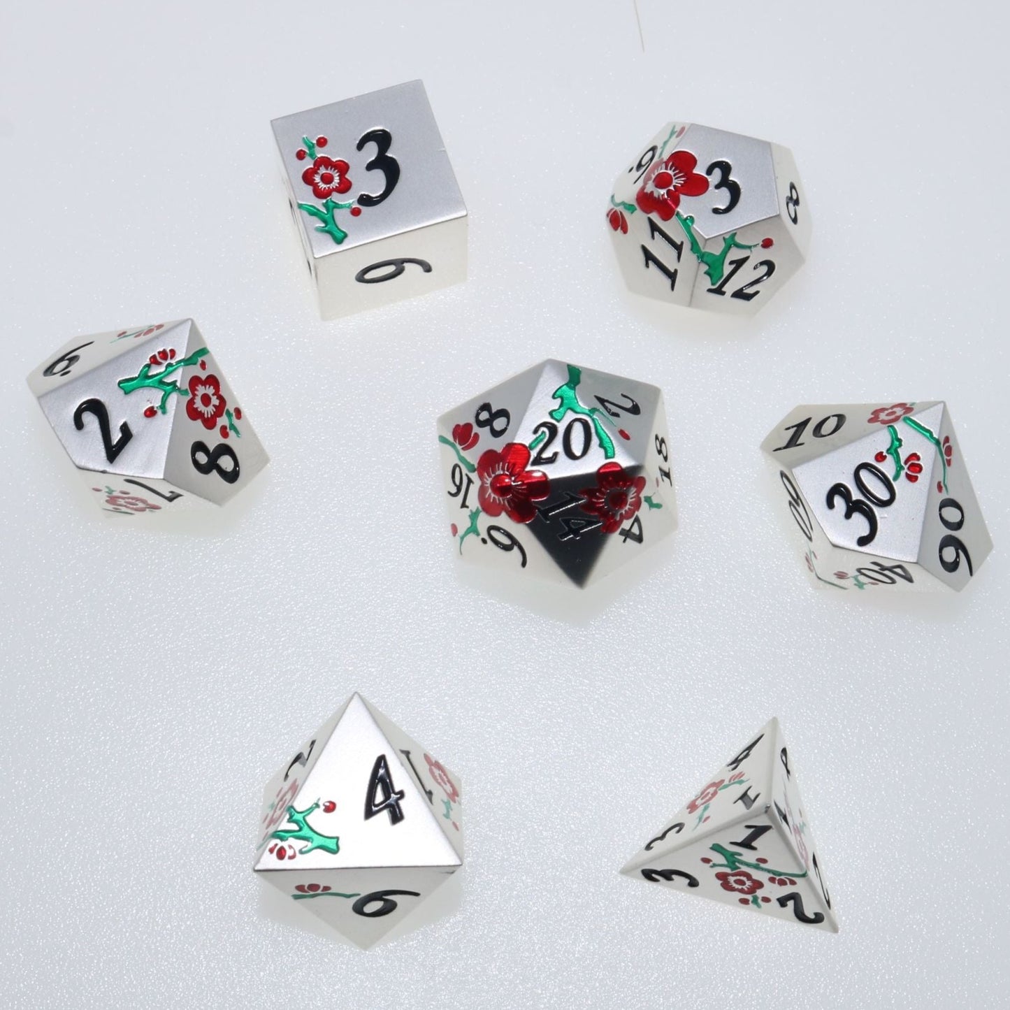 Scarlet Bloom Dice (set of 7)