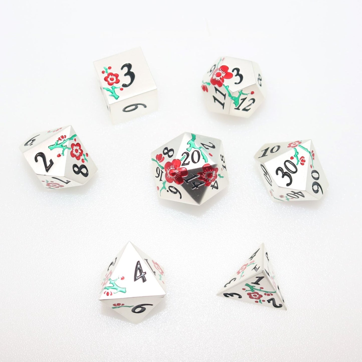 Scarlet Bloom Dice (set of 7)