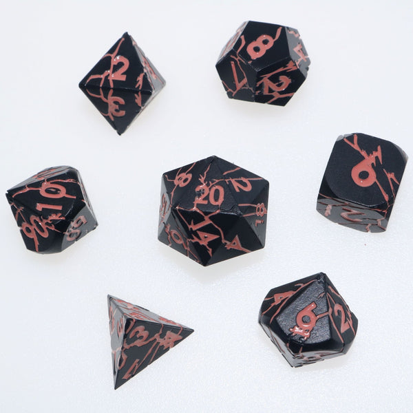 Corrupted Ebony Dice (set of 7)