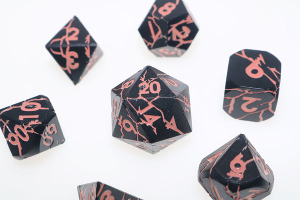 Corrupted Ebony Dice (set of 7)