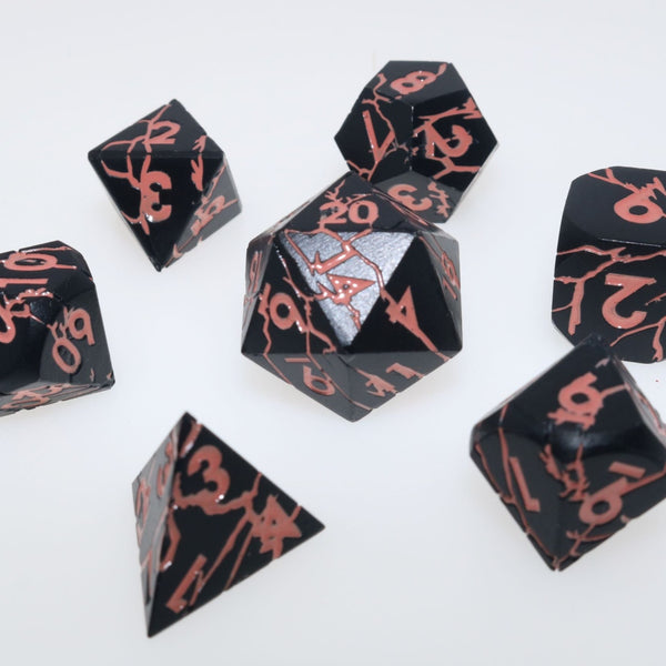 Corrupted Ebony Dice (set of 7)