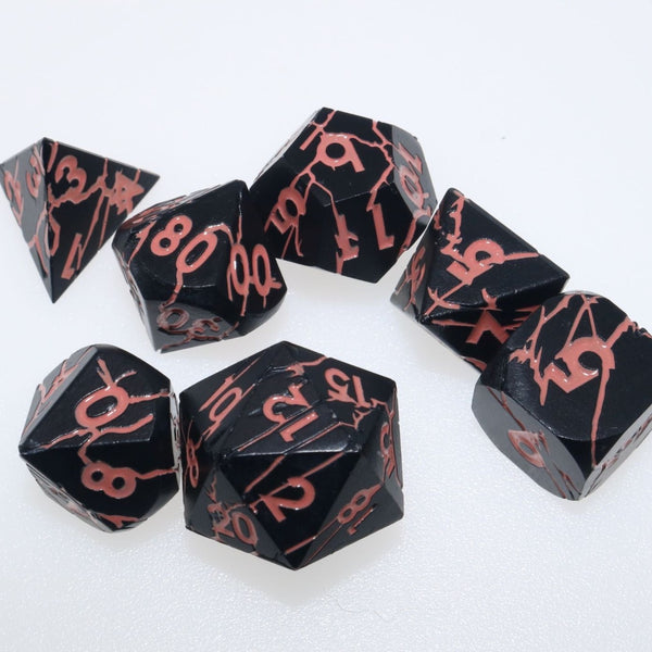 Corrupted Ebony Dice (set of 7)