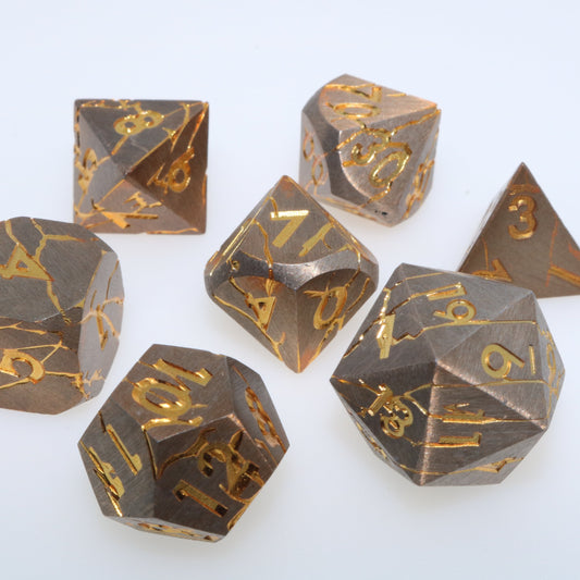 Molten Gold Dice (set of 7)