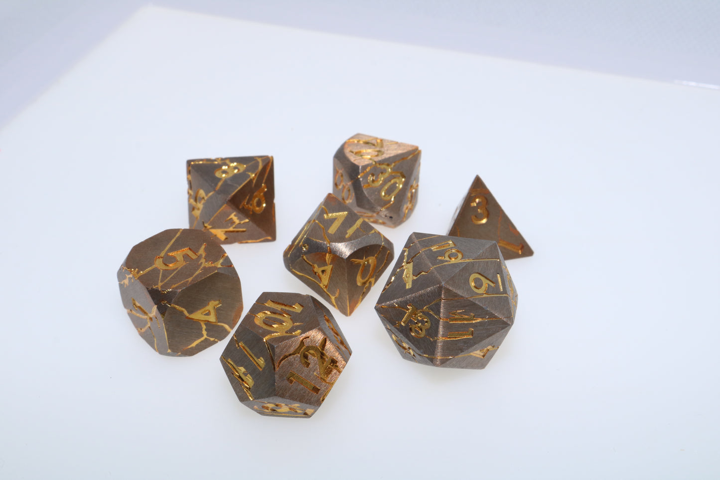 Molten Gold Dice (set of 7)