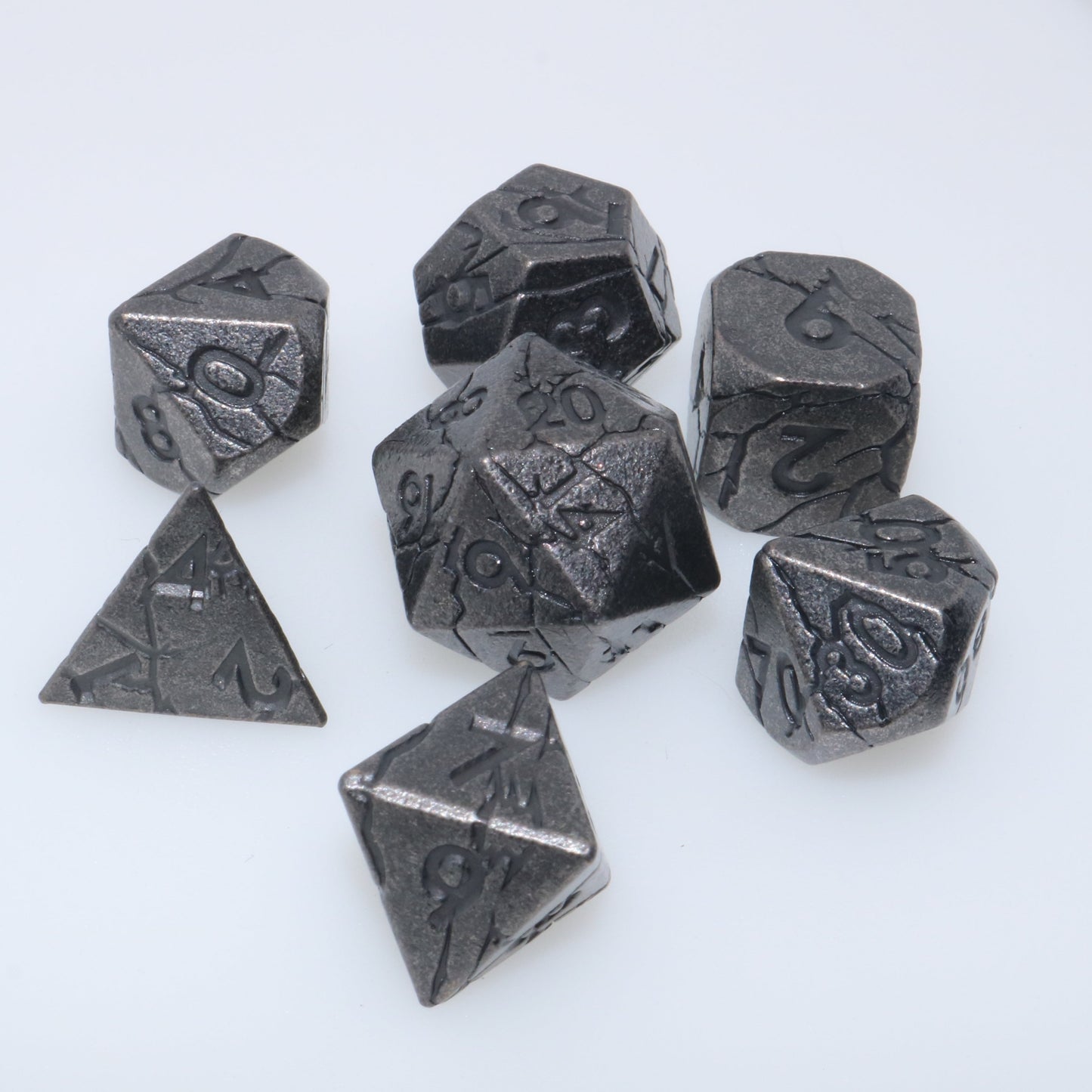 Cracked Stone Dice (set of 7)