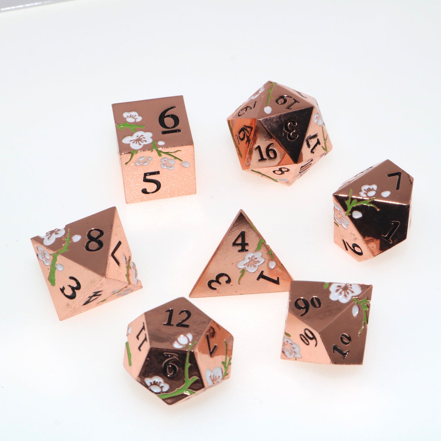 Peach Blossom Dice (set of 7)