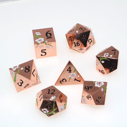 Peach Blossom Dice (set of 7)