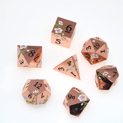 Peach Blossom Dice (set of 7)