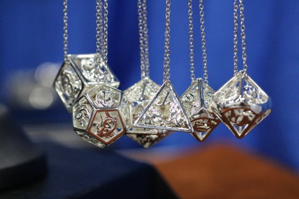 Hollow Quetzalcoatl Dice Necklace