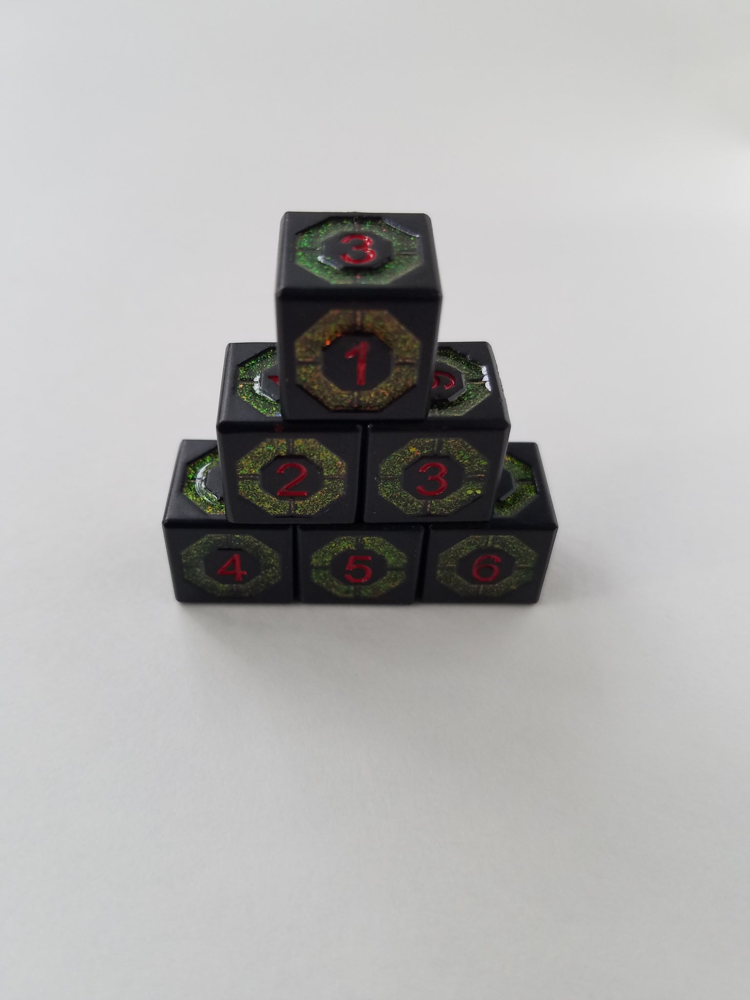 Gem 6-Sided Dice (Set of 6)